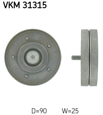 Obrázok Vratná/vodiaca kladka rebrovaného klinového remeňa SKF  VKM31315